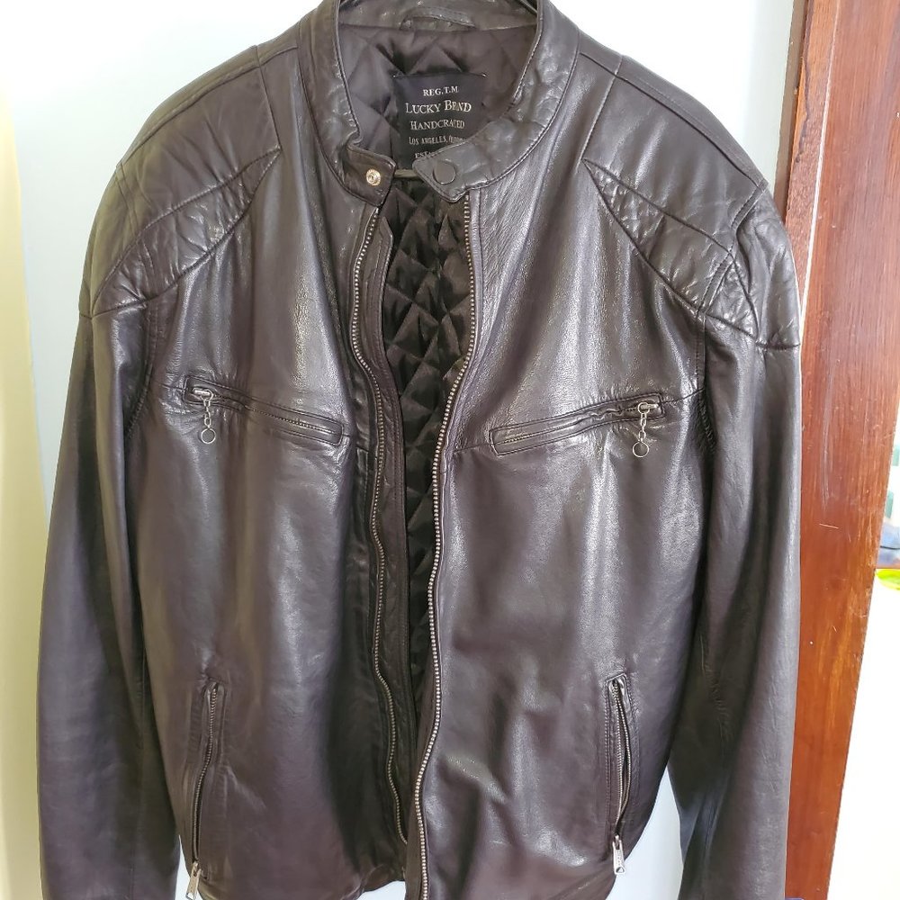 Lucky Brand Vincent Leather Jacket XXL